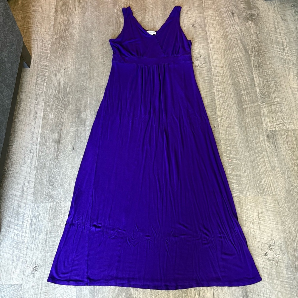 Womens Babydoll Maxi Dress Size 14 Purple